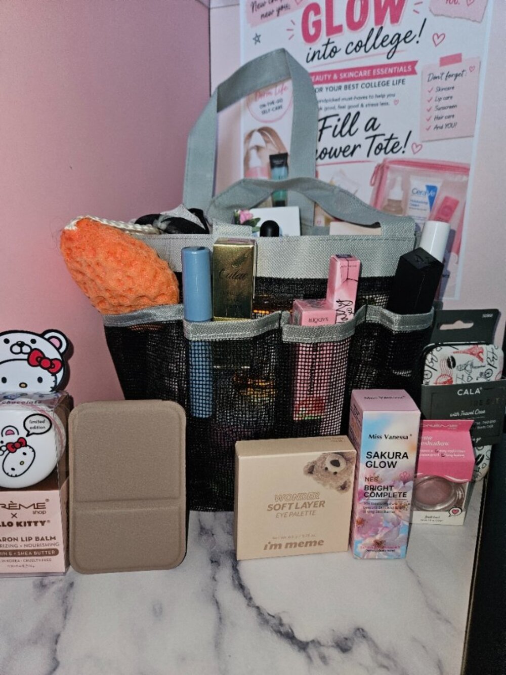 Dorm Life On-The-Go Self-Care Filled Shower Tote - Picture 2 of 6